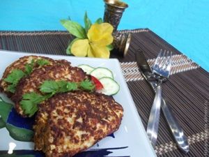 Рыбные котлеты с картофелем