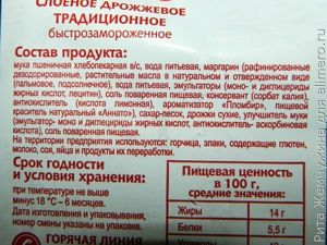 Слоеное тесто состав