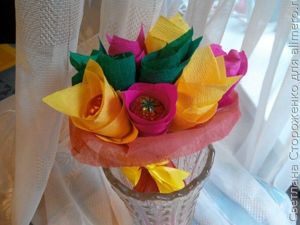 Букет из конфет на палочке
