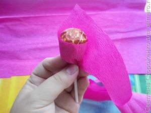 Букет из конфет на палочке