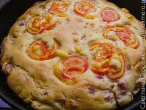 Пирог с ветчиной и сыром