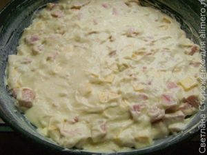Пирог с ветчиной и сыром