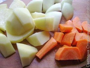 Печеночные котлеты с овощами