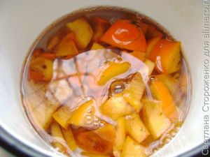 Запеканка из творога с хурмой