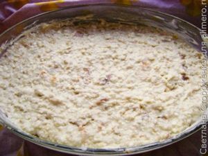 Запеканка из творога с хурмой