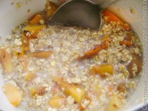 Запеканка из творога с хурмой