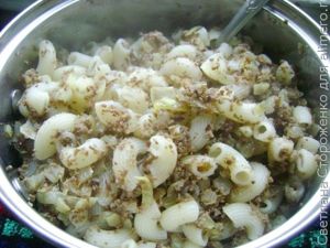 Макароны по-флотски со свиным сердцем