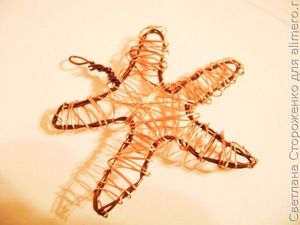 Елочное украшение Звезда из бисера