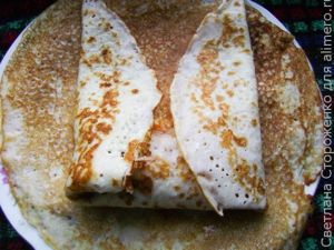 Блинчики с творогом и тыквой