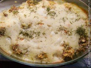 Мясные тефтели под соусом бешамель