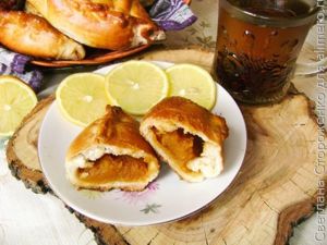 Печеные пирожки с яблоками и тыквой