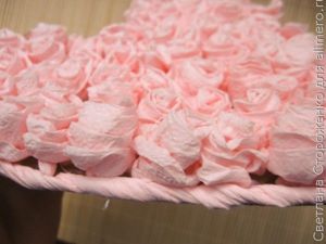 Валентинка из салфеток