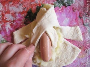 Cосиски в тесте с картофелем