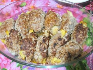 Мясные котлеты с картофельной начинкой