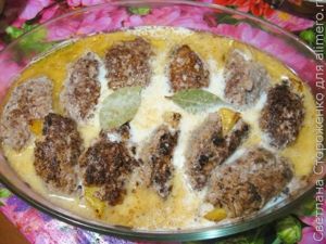Мясные котлеты с картофельной начинкой