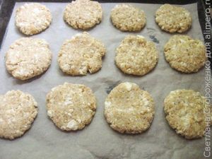 Овсяное печенье с творогом и клюквой