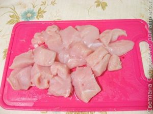 Шашлык из куры и кабачка