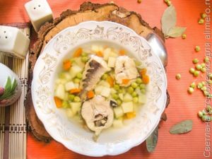 Уха рецепт с зеленым горошком