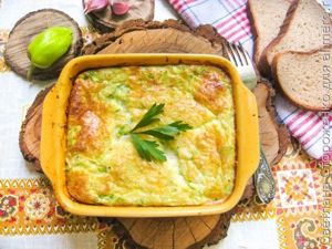Вкусный омлет с кабачками