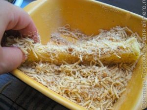 Закуска из кабачка в панировке из сухарей и сыра