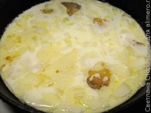 Тушеная рыба в молоке