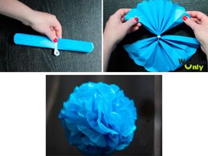 Шары из гофрированной бумаги, мастер-классы.