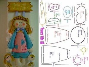 Куклы из фетра, выкройки.