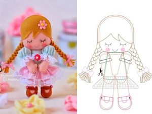 Куклы из фетра, выкройки.