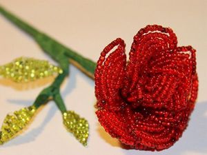 Цветы из бисера, мастер-классы.
