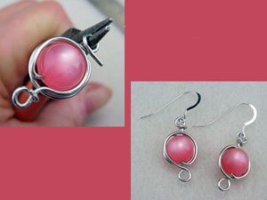 Серьги из бусин, мастер-классы.