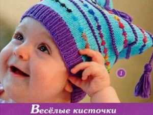Детские шапочки спицами, схемы.