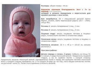 Детские шапочки спицами, схемы.
