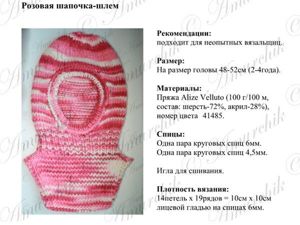 Детские шапочки спицами, схемы.