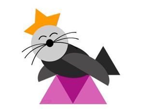 Аппликации из геометрических фигур, идеи.