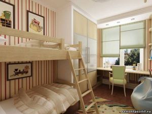 Двухъярусные кровати в интерьере детской, идеи.