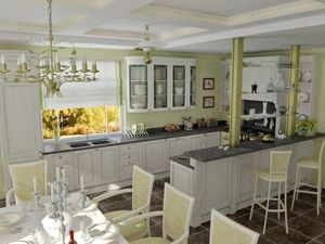 Интерьер кухни в частном доме