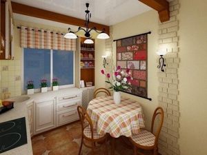 Декоративный камень в интерьере кухни