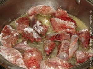Печень с грибами