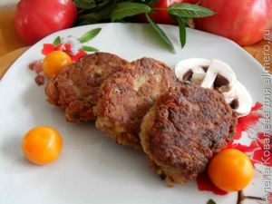 Котлеты с грибами