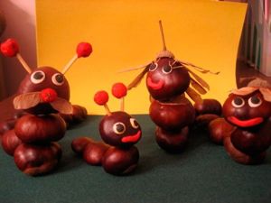Поделки из каштанов, идеи.