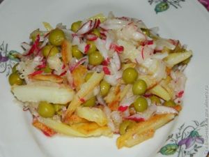 салат с картофелем и редисом