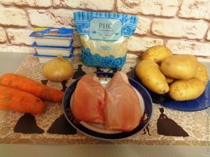 Сырный суп с куриным филе