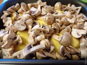 Картофель, запеченный с грибами
