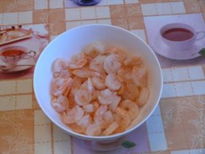 Салат с креветками