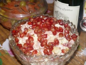 Салат с креветками