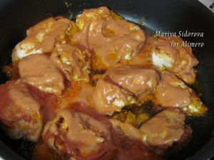 Куриное филе под томатно-сметанным соусом рецепт