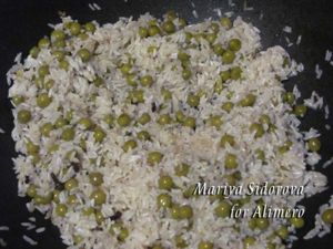 рис с зеленым горошком и сыром рецепт