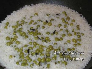 рис с зеленым горошком и сыром рецепт