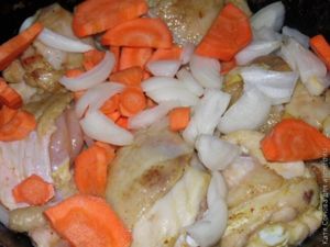 Курица с горошком