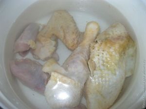бульон с клецками
